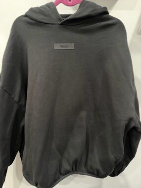 Essentials Men's Black Crewneck Hoodie Sweater